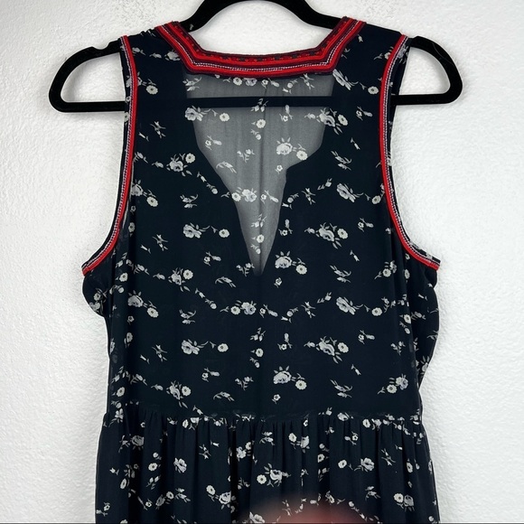 ULLA JOHNSON Leena Silk Embroidered Floral
Printed Midi Boho Dress, Black Size 4 - Picture 9 of 12